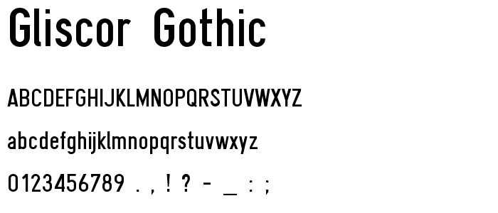 Gliscor Gothic font